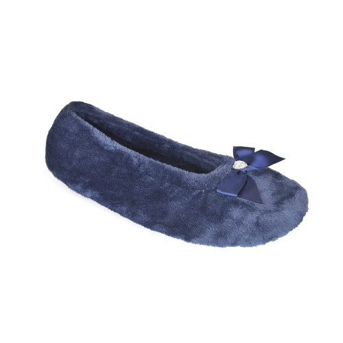 Womens/Ladies Velour Ballet Slippers