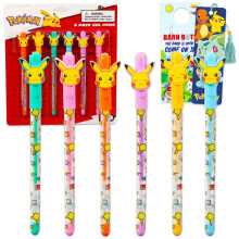 Pokemon Gelstift Set - 6 Pc Pikachu Schreibwaren Geschenkset für Kinder mit Pikachu, Lesezeichen und mehr