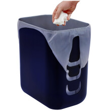 STORi Luup Cestino per Bagno, Porta Sacchetti della Spesa, Contenitore di Plastica per Vanity, 2.5 Galloni, Blu