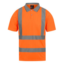 (M, Orange) Regatta Professional Mens Hi-Vis Polo Shirt