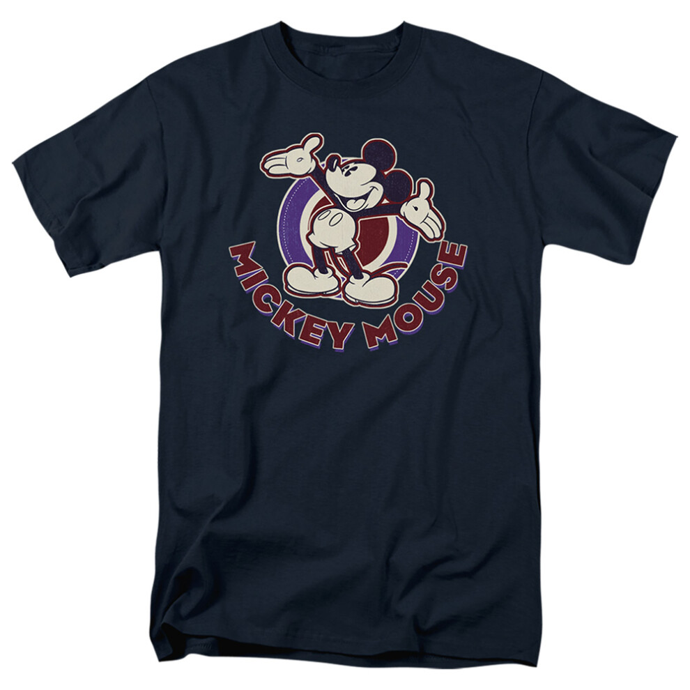 Disney Mens Americana Mickey Mouse T-Shirt Multicoloured
