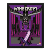 Minecraft Ender Dragon Duel Lenticular 3D Print