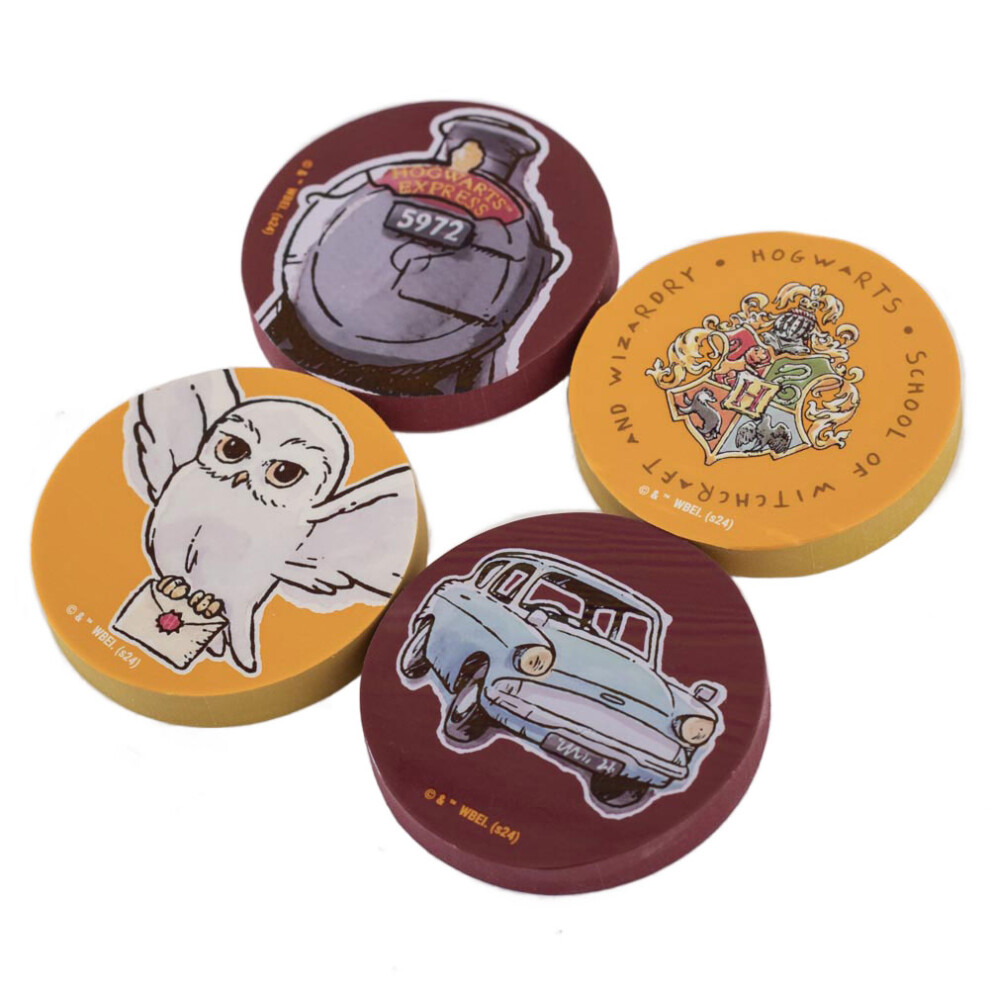 Harry Potter Erasers (Pack Of 4)