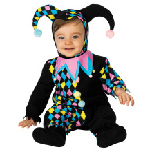 (2-3 Years, Black/Blue/Pink) Bristol Novelty Baby Court Jester Costume