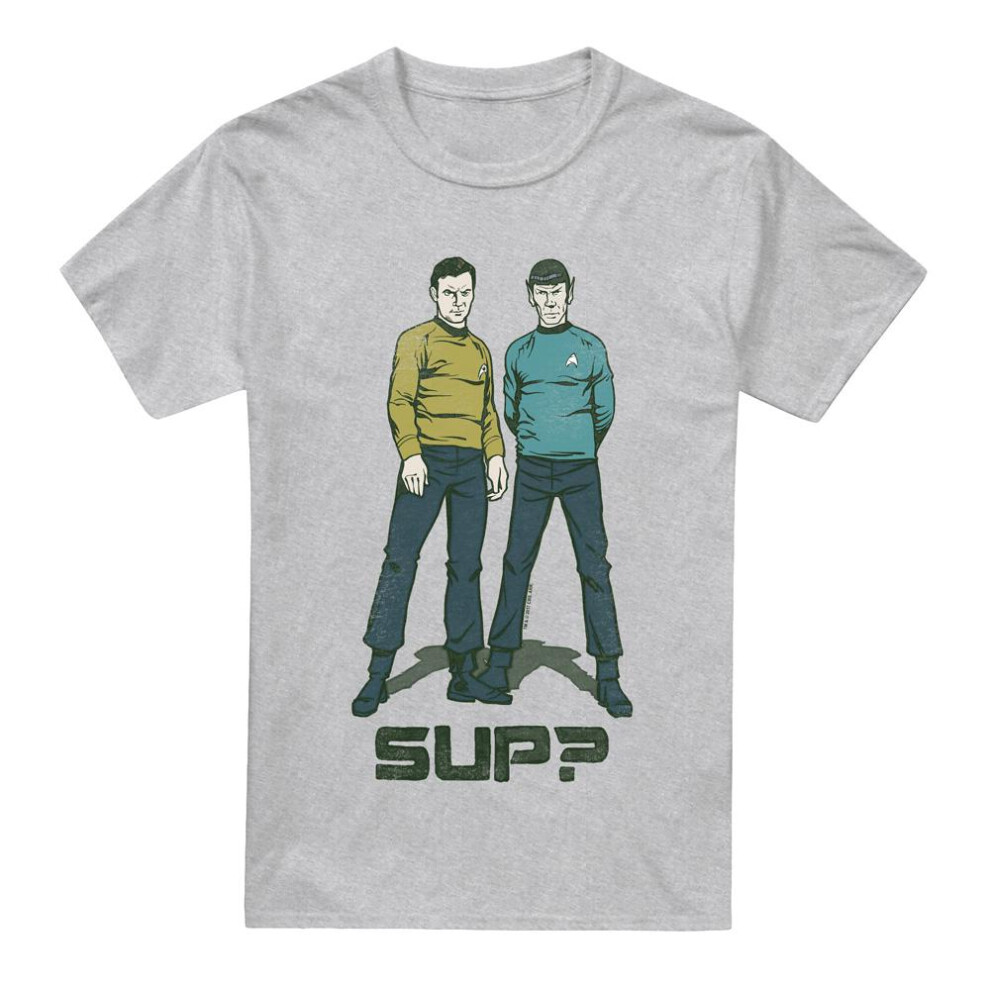 Star Trek (4Xl, Sport Heather) Mens Sup T-Shirt Multicoloured