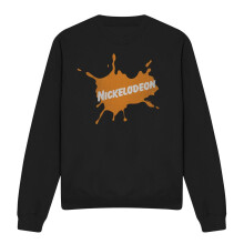 (M, Black) Nickelodeon Unisex Adult Retro Burst Logo Sweatshirt