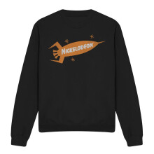 (L, Black) Nickelodeon Unisex Adult Retro Rocket Logo Sweatshirt