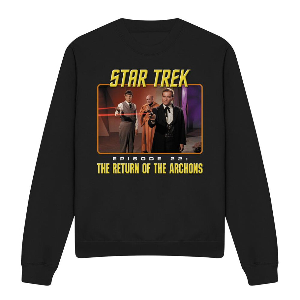 Star Trek (Xxl, ) Unisex Adult Episode 22 Sweatshirt Black