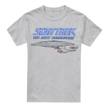 (4XL, Sport Heather) Star Trek Mens The Next Generation Distressed T-Shirt