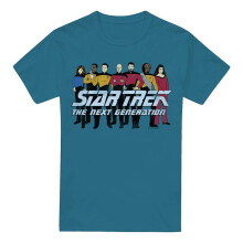 (L, Slate) Star Trek Mens Line Up T-Shirt