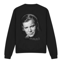 (L, Black) Star Trek Unisex Adult Captain Kirk Portrait Sweatshirt