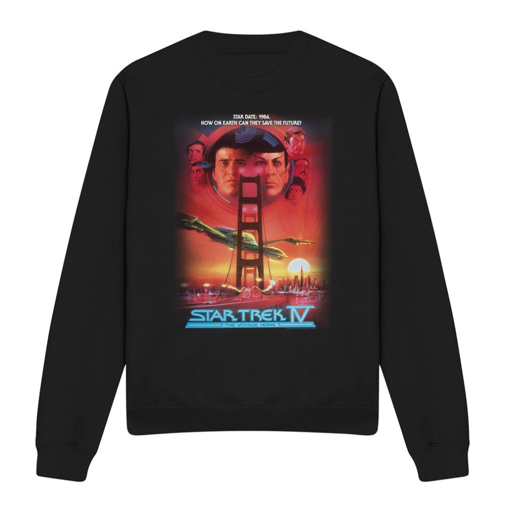 Star Trek (S, ) Unisex Adult The Voyage Home Sweatshirt Black