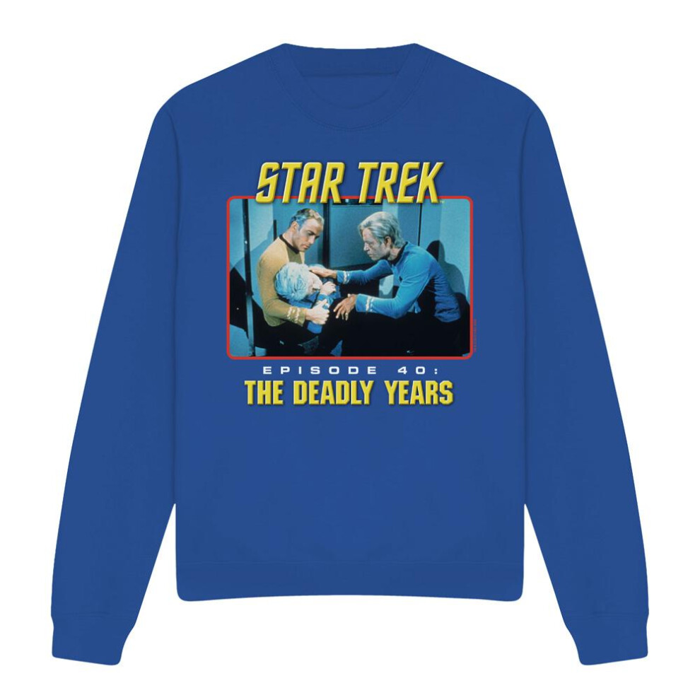 Star Trek (S, Royal ) Unisex Adult Episode 40 Sweatshirt Blue