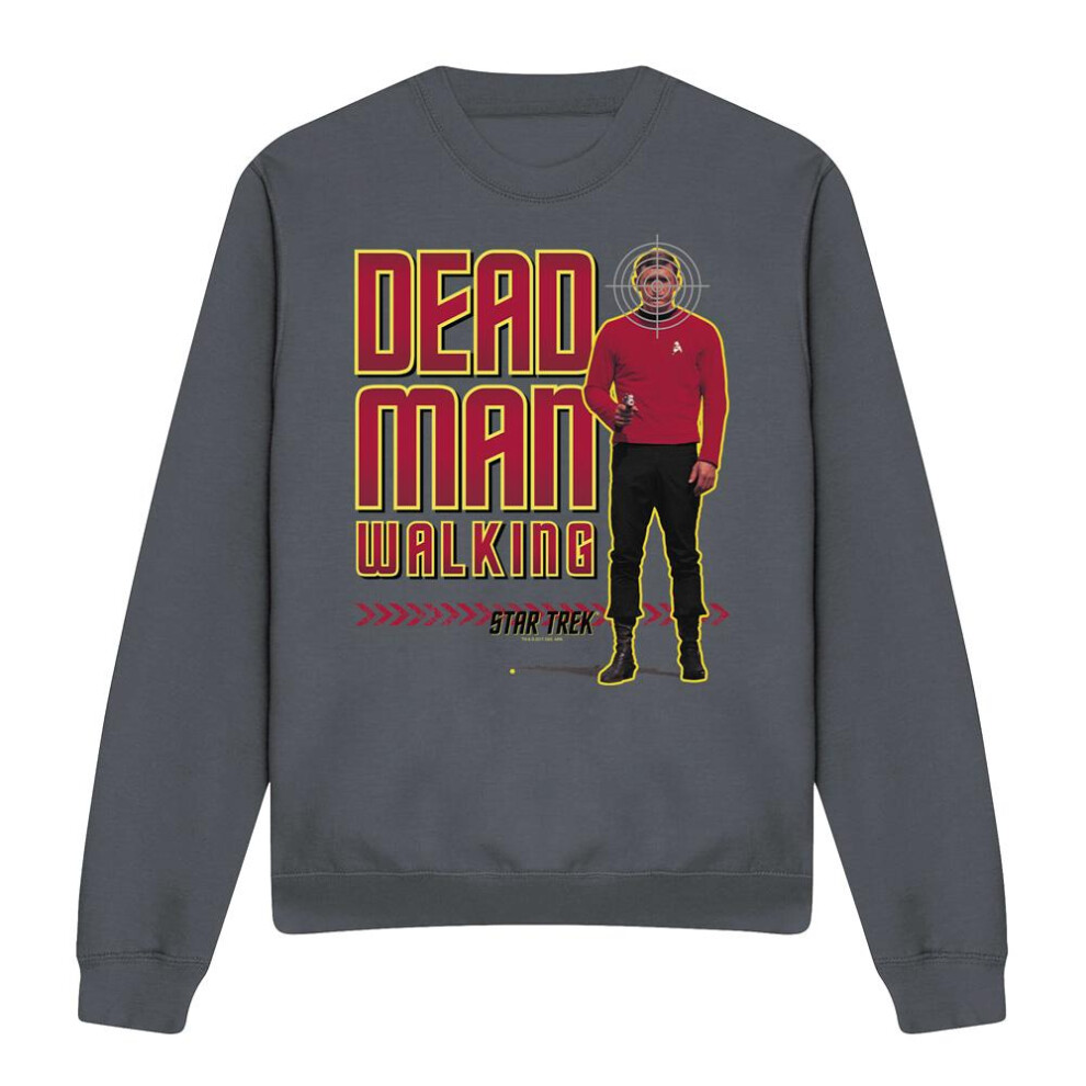Star Trek (L, Charcoal) Unisex Adult Dead Man Walking Sweatshirt Multicoloured