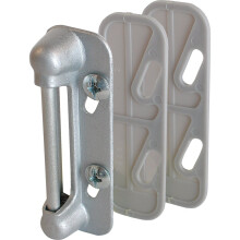 Prime-Line K 5003 Piastra di chiusura per porta a schermo in alluminio con molla (singolo pacco)