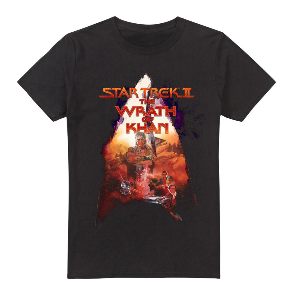 Star Trek (5Xl, ) Mens The Wrath Of Khan Poster T-Shirt Black