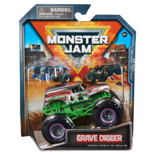 Monster Jam, Officiële Grave Digger Monster Truck, Die-Cast Voertuig, 1:64 Schaal, Speelgoed voor Kinderen 3+