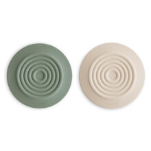 mushie Siliconen Afvoerstopper 2-Pack | 5.5 inch Diameter Badplafond Zuignap (Dried Thyme/Shifting Sand)