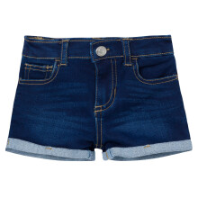 Gerber Meisjes Cuffed Denim Shorts, Donkerblauwe Denim, 2T
