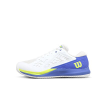 WILSON Rush Pro Ace Herren Tennisschuhe, Weiß/Amparo Blau/Sicherheitsgelb, 10.5