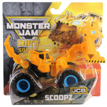 Monster Jam Scoopz 1:64 Scale Die-Cast Vehicle, Official Dirt Squad Monster Truck Powered by JCB, Series 11