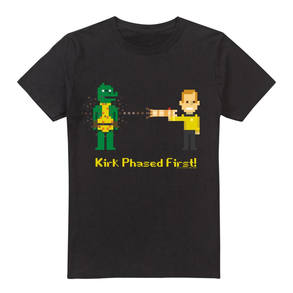 Star Trek (Xxl, ) Mens Kirk Phased First T-Shirt Black