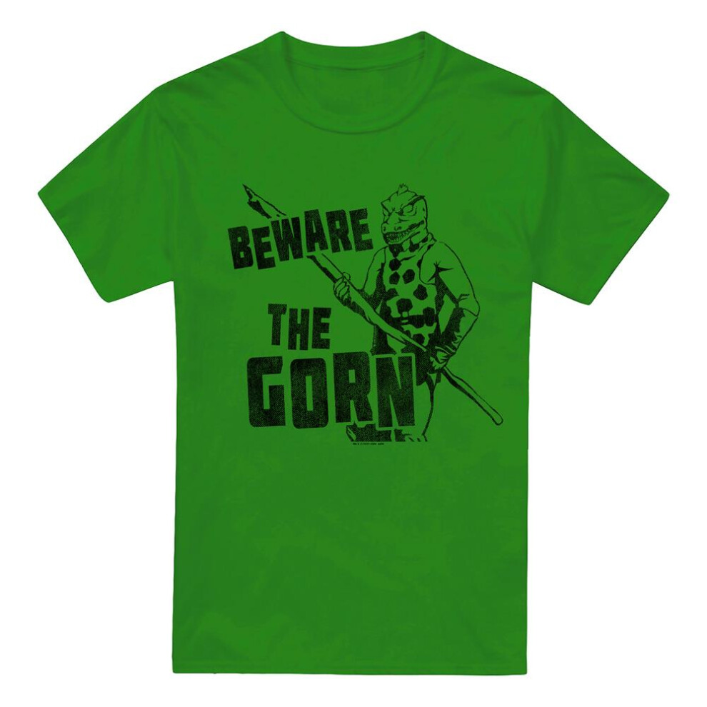 Star Trek (L, Kelly ) Mens Beware The Gorn T-Shirt Green