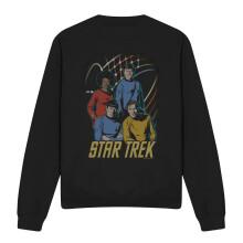 (M, Black) Star Trek Unisex Adult Warp Factor 4 Sweatshirt