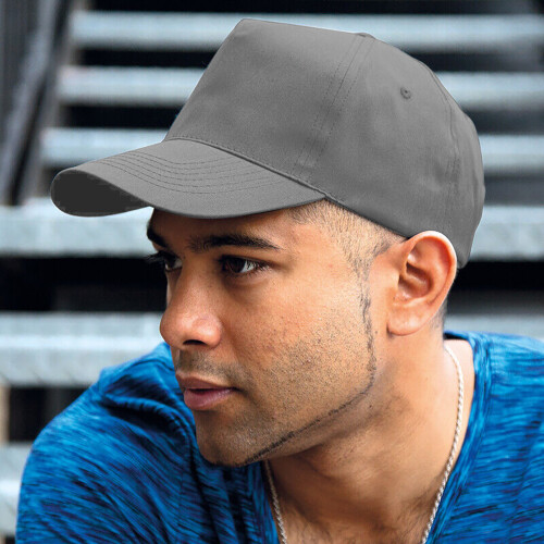 Result (One Size, Dove Grey) Result Unisex Core Houston 5 Panel Printers Baseball Cap 1
