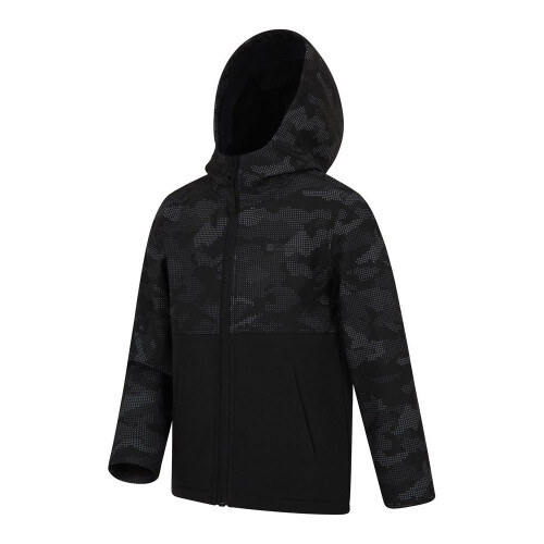 (3-4 Years, Black) Mountain Warehouse Childrens/Kids Exodus Camo Soft Shell Jacket 2