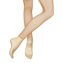 (11-13 Years, Natural) Silky Dance Girls Fishnet Footless Dance Tights