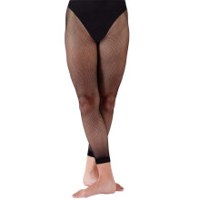 (11-13 Years, Black) Silky Dance Girls Fishnet Footless Dance Tights