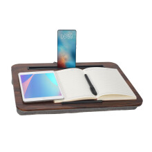 Mesa Portátil para Portátiles de hasta 16", con Soporte para Tabletas, Cojín Integrado, Ideal para Hogar y Oficina
