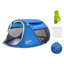 Tienda Pop Up Facil 4 Personas Impermeable - Tiendas de Camping Automáticas ZOAMKE (Azul)