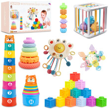 6 in 1 Montessori Speelgoed voor Baby's 6-12 Maanden