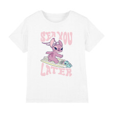 (3-4 Years, White) Lilo & Stitch Childrens/Kids Sea You Later Angel T-Shirt