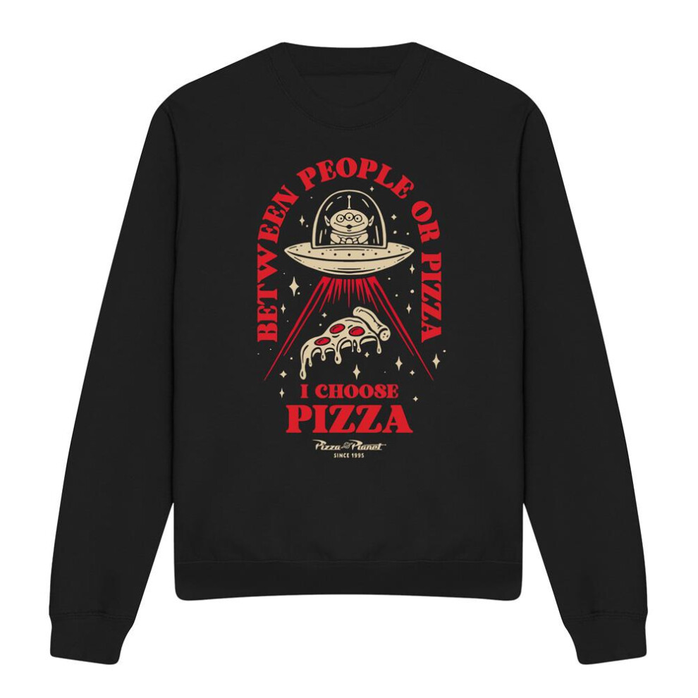 Toy Story (Xl, Black) Unisex Adult Pizza Or People Sweatshirt