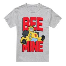 (S, Sport Heather) Transformers Mens Bee Mine Bumblebee T-Shirt