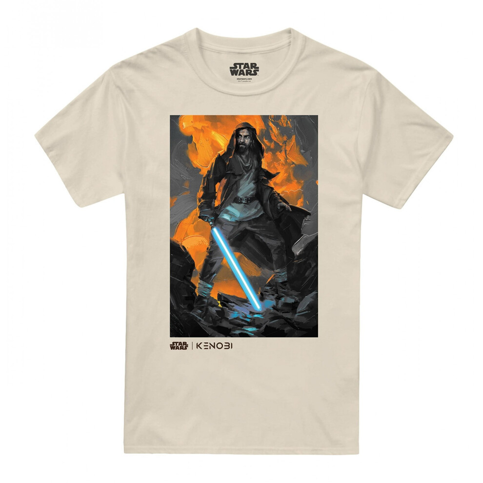 Star Wars (Xxl, Natural) Mens Victorious Obi Wan Kenobi T-Shirt Multicoloured
