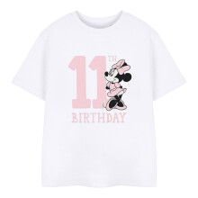 (12-13 Years, White) Disney Childrens/Kids Minnie Mouse 11th Birthday T-Shirt