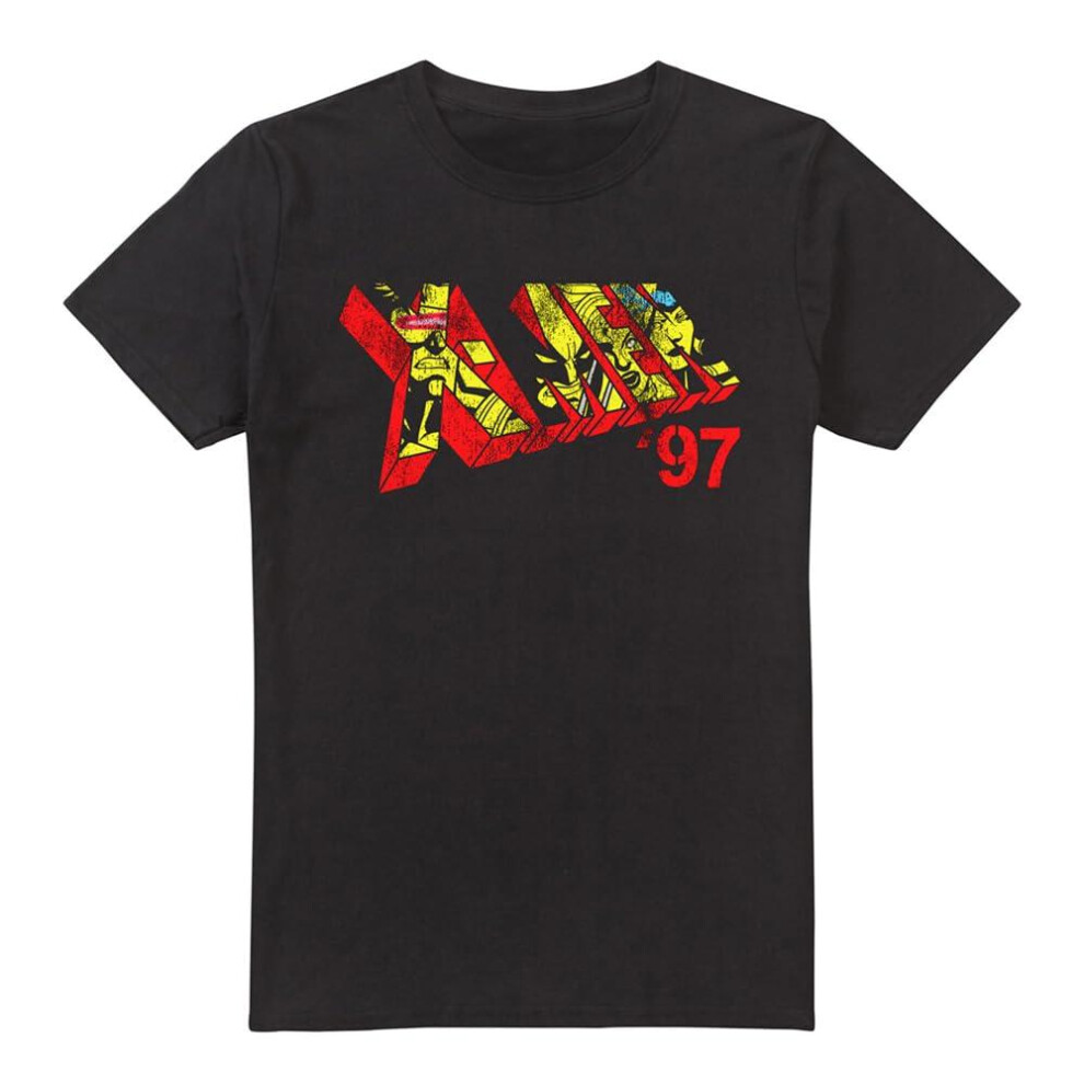 Marvel (4Xl, Black) Mens Comic Logo T-Shirt