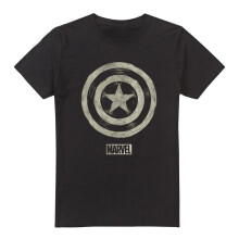 (4XL, Black) Captain America Mens Ballpoint T-Shirt
