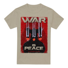 (XXL, Sand) Star Trek Mens War is Peace T-Shirt