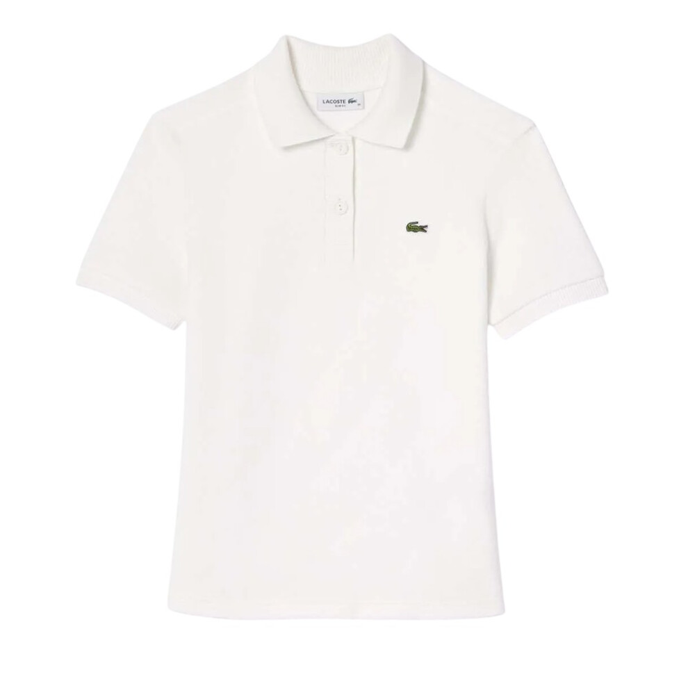 Lacoste Womens/Ladies Terrycloth Slim Polo Shirt Cream