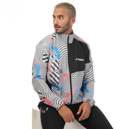 Adidas Adidas Mens Terrex Trail Printed Running Jacket 2