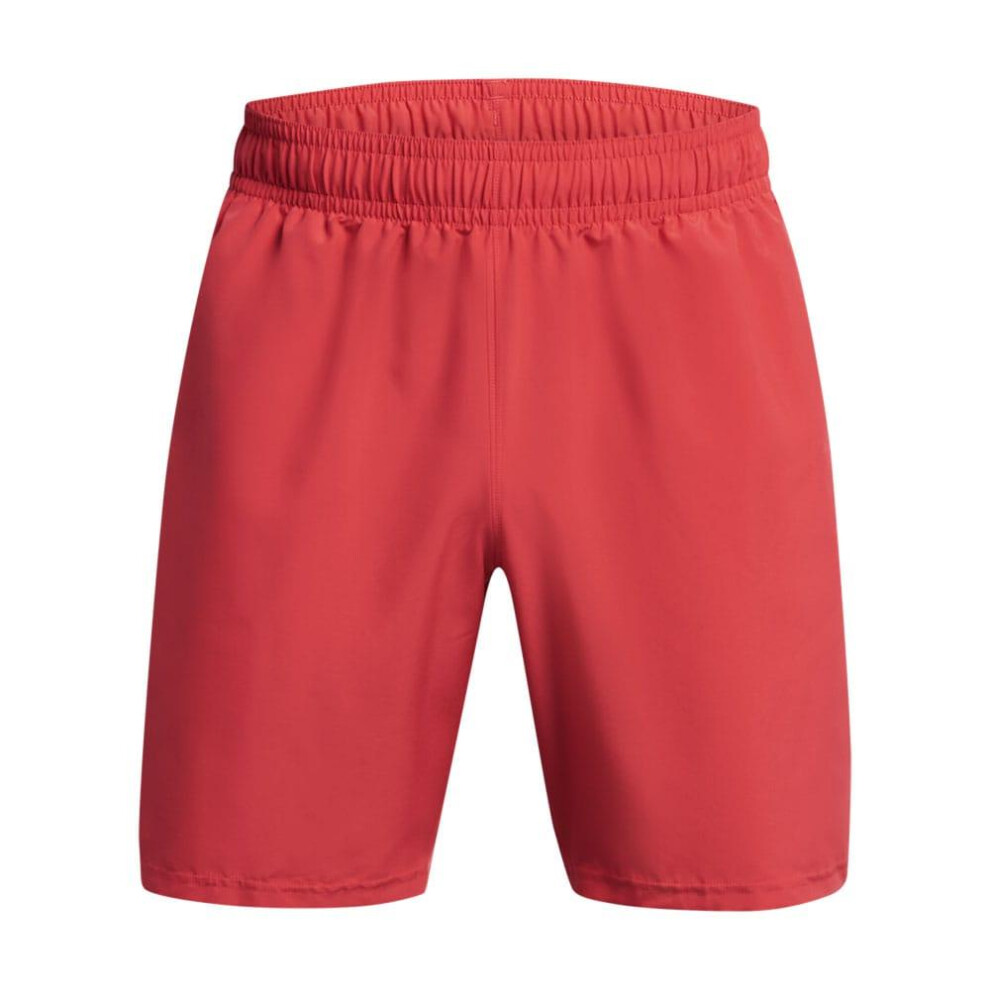 Under Armour Mens Tech Wordmark Woven Shorts Red