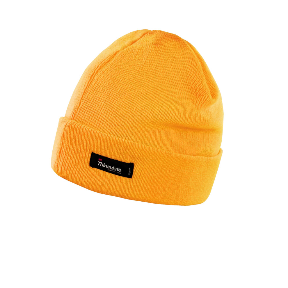 Result (One Size, Fluoresent Orange) Unisex Lightweight Thermal Winter Thinsulate Hat (3M 40G) (Pack Of 2)