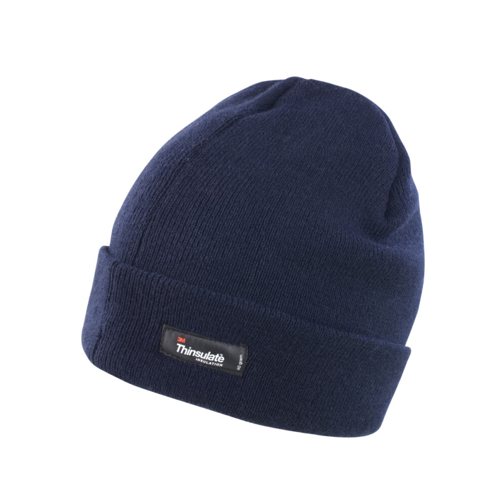 Result (One Size, Navy Blue) Unisex Lightweight Thermal Winter Thinsulate Hat (3M 40G) (Pack Of 2)