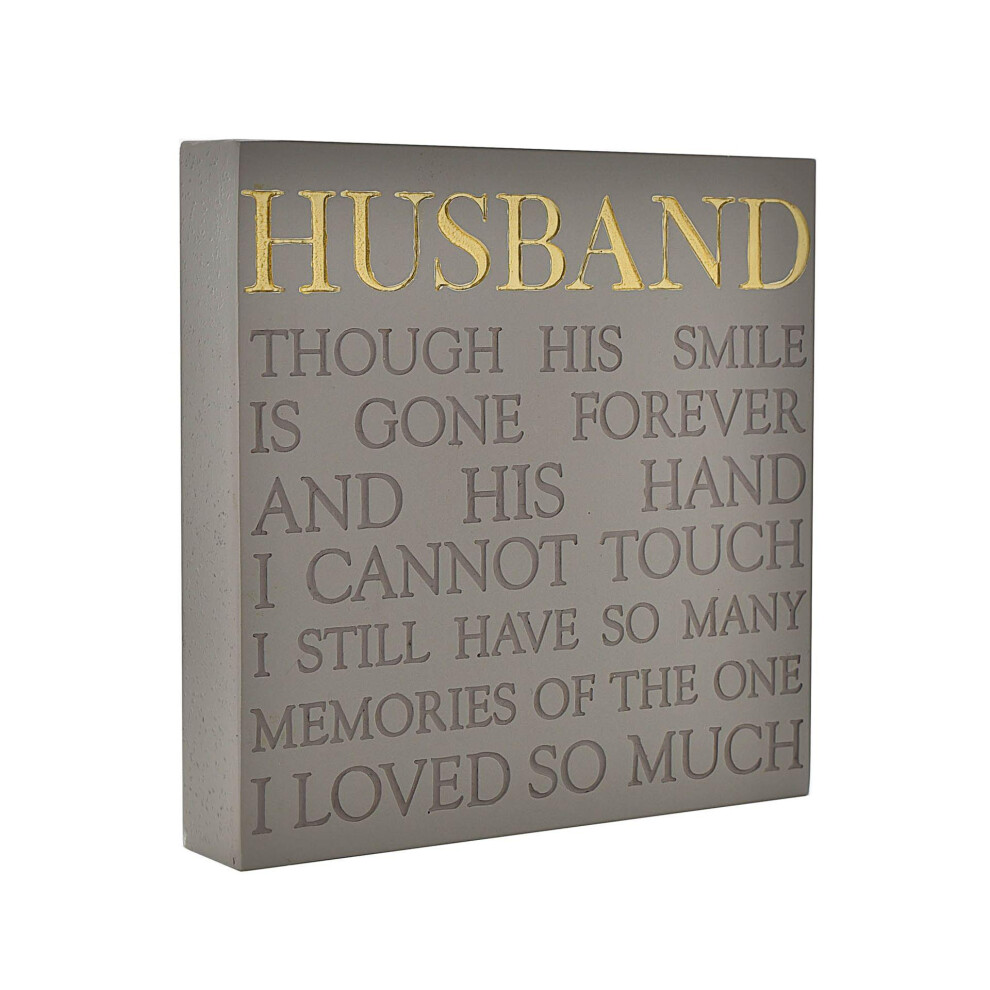 Celebrations Thoughts Of You Memorial Square Plaque - Husband
