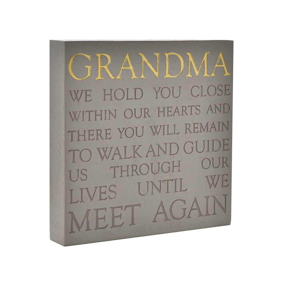 Celebrations Thoughts Of You Memorial Square Plaque - Grandma